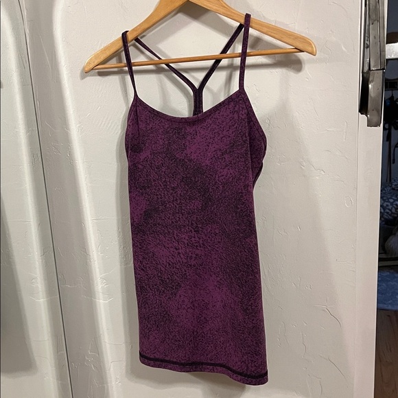 Lululemon Purple and black Strappy tank Top - Picture 1 of 3